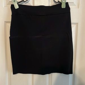 Black pencil mini skirt